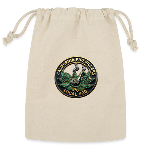 CALIFORNIA PIPEFILLERS LOCAL 420 Reusable Gift Bag - Natural