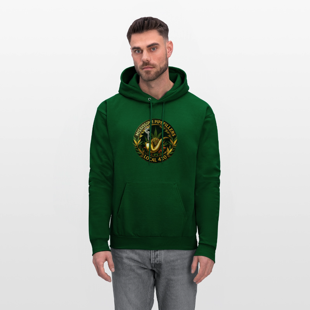 MISSISSIPPI PIPEFILLERS LOCAL 420 Men's Hoodie - forest green