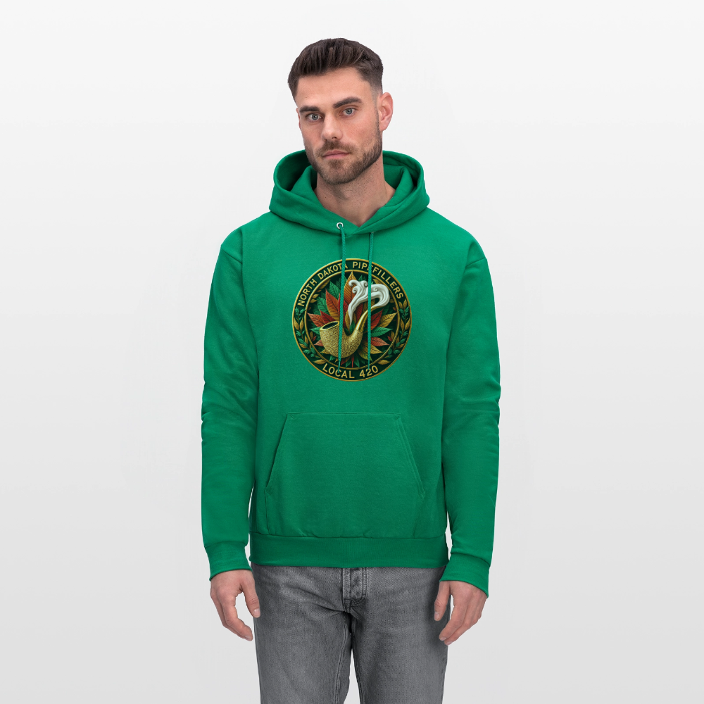 NORTH DAKOTA PIPEFILLERS LOCAL 420 Men's Hoodie - kelly green