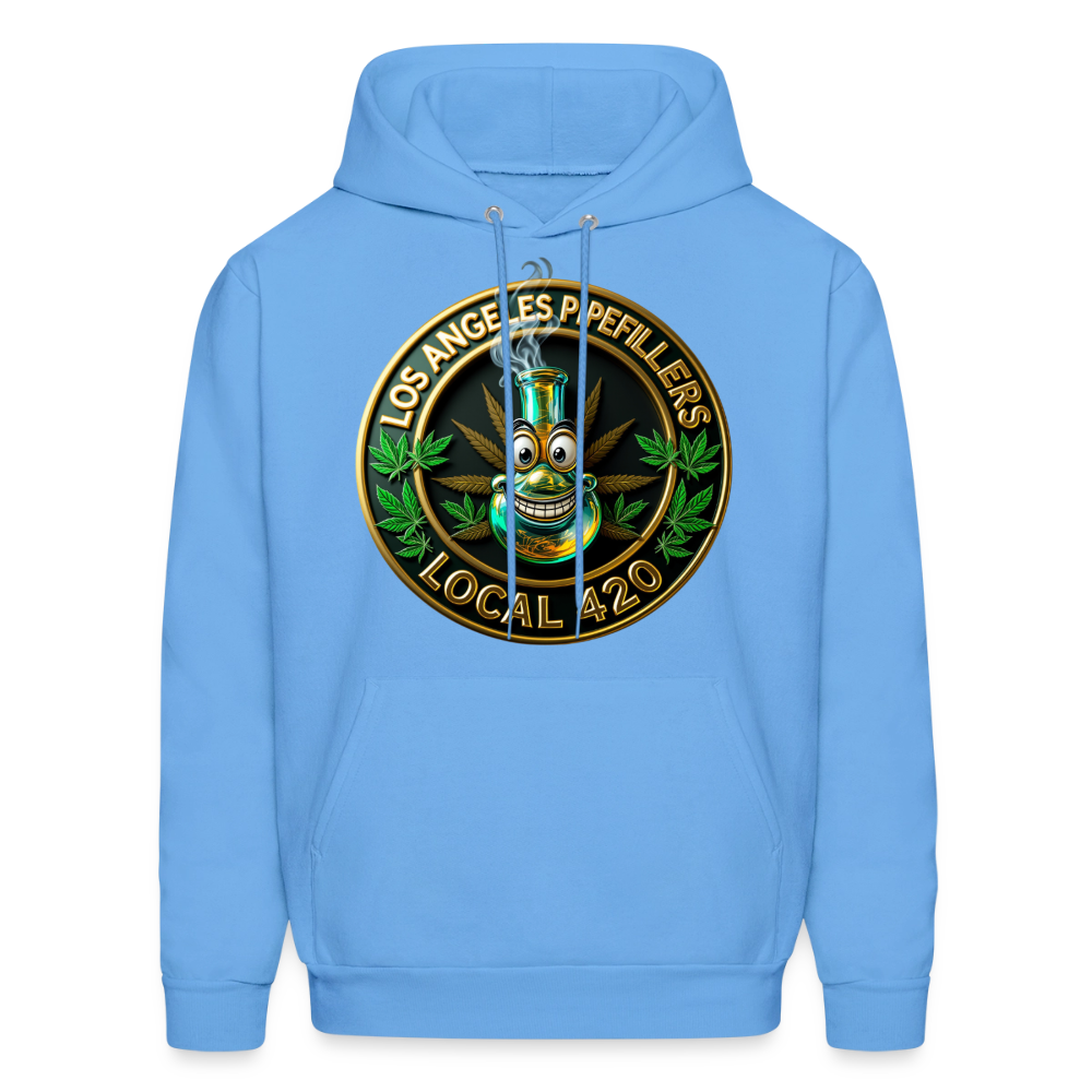 LOS ANGLES PIPEFILLERS LOCAL 420 Men's Hoodie - carolina blue