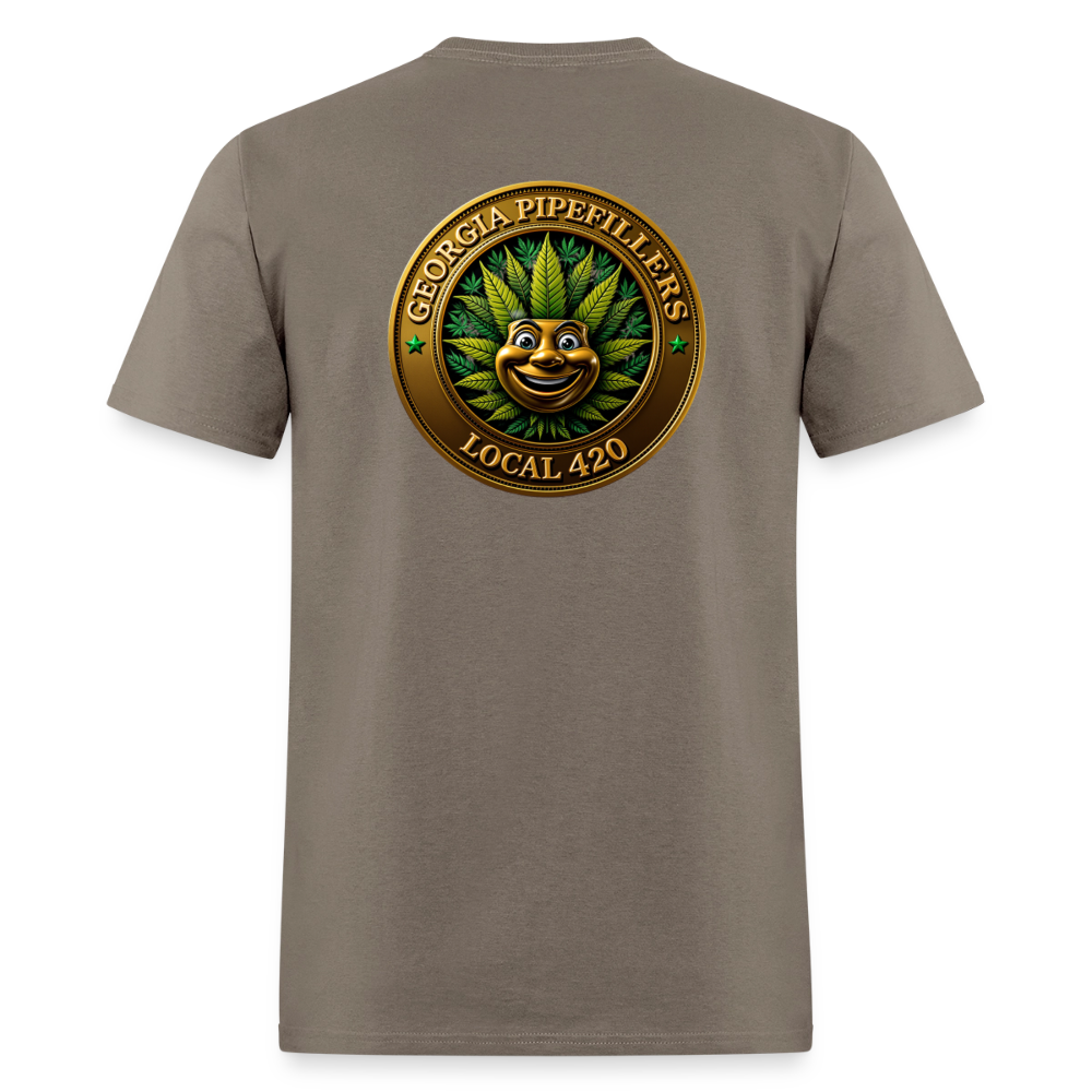 GEORGIA PIPEFILLERS LOCAL 420 F/B DESIGN  Men's T-Shirt - safari