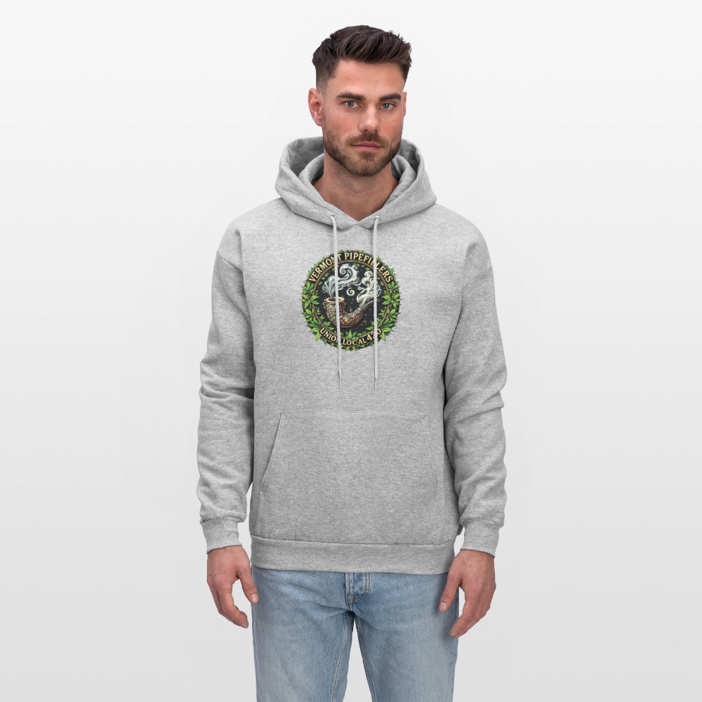 VERMONT PIPEFILLERS LOCAL 420 2 EMBLEM Men's Hoodie - heather gray