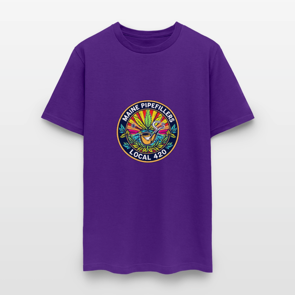 MAINE PIPEFILLERS LOCAL 420 Men's T-Shirt - purple