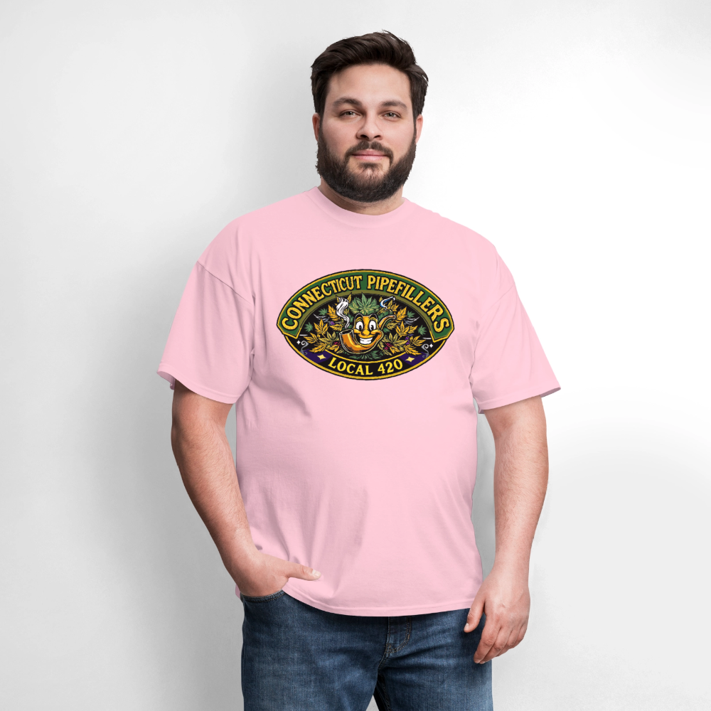 CONNECTICUT PIPEFILLERD LOCAL 420 F/B DESIGN Men's T-Shirt - pink