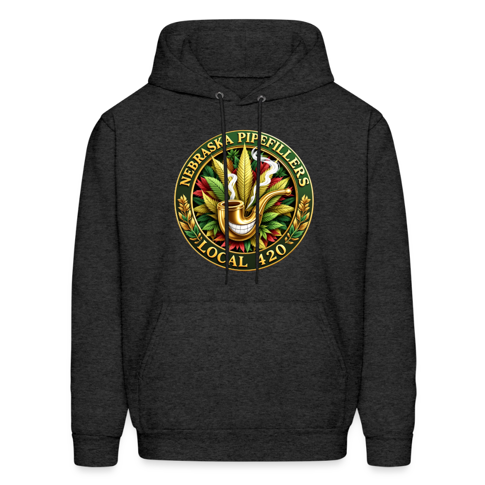 NEBRASKA PIPEFILLERS LOCAL 420 F/B DESIGNS Men's Hoodie - charcoal grey