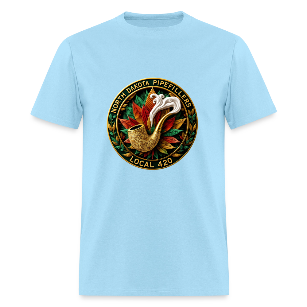NORTH DAKOTA PIPEFILLERS LOCAL 420 Men's Tee shirt - powder blue