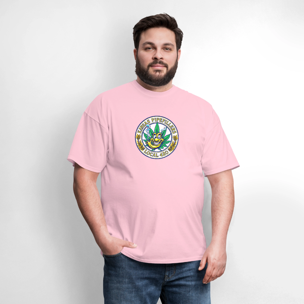 KANSAS PIPEFILLERS LOCAL 420 F/B DESIGNS Men's T-Shirt - pink