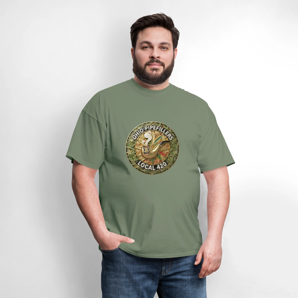 OHIO PIPEFILLERS LOCAL 420  Men's T-Shirt - military green