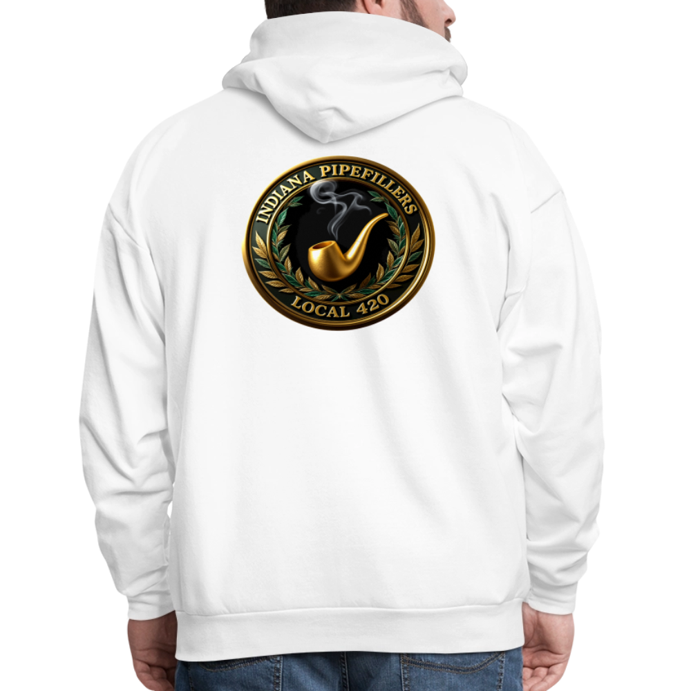 INDIANA PIPEFILLERS LOCAL 420 F/B DESIGN Men's Hoodie - white