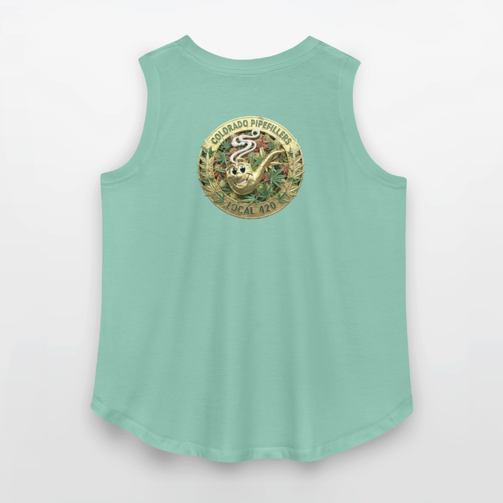 COLORADO PIPEFILLERS LOCAL 420 F/B DESIGN Women's Curvy Relaxed Tank Top - saltwater