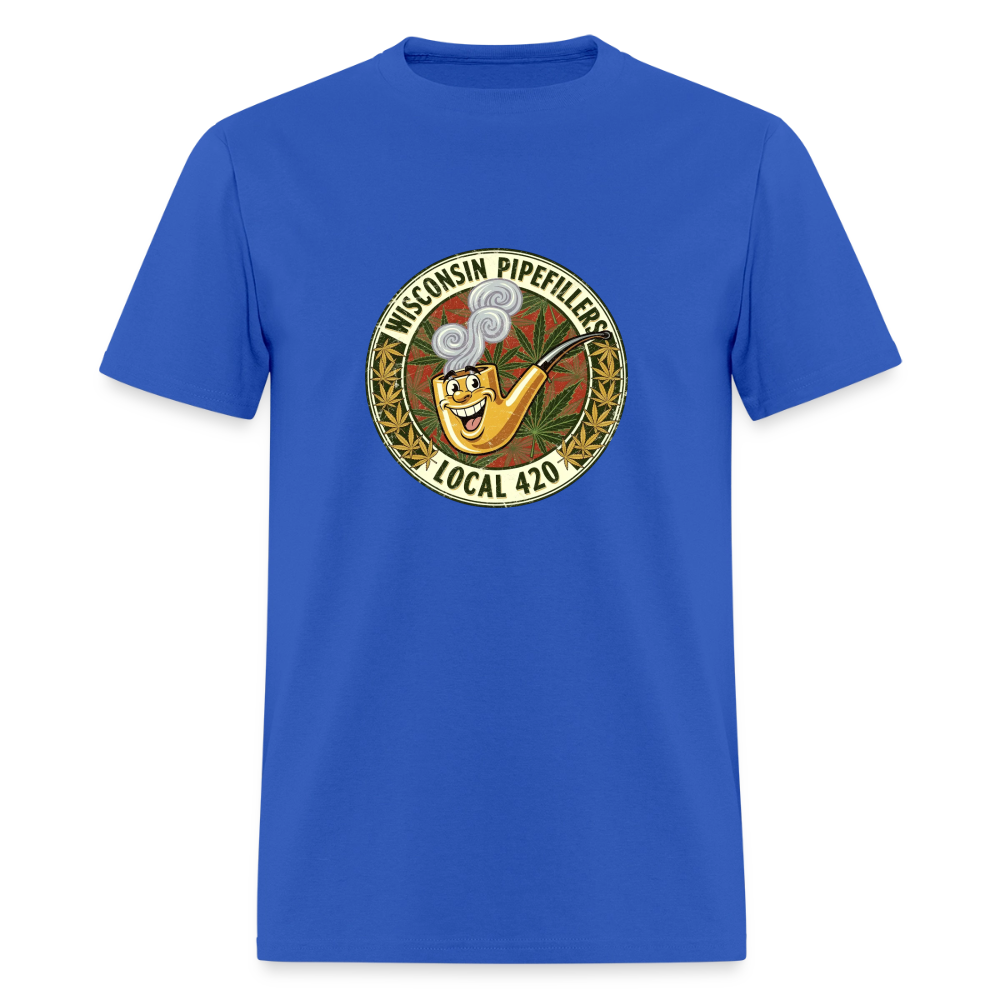 WISCONSIN PIPEFILLERS LOCL 420 Men's T-Shirt - royal blue