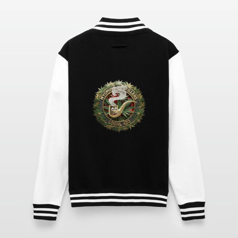 WYOMING PIPEFILLERS LOCAL 420 / 4 EMBLEM Unisex College Sweat Jacket - black/white