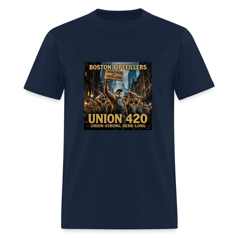NEW ENGLAND PIPEFILLERS UNION 420 Men's T-Shirt - navy