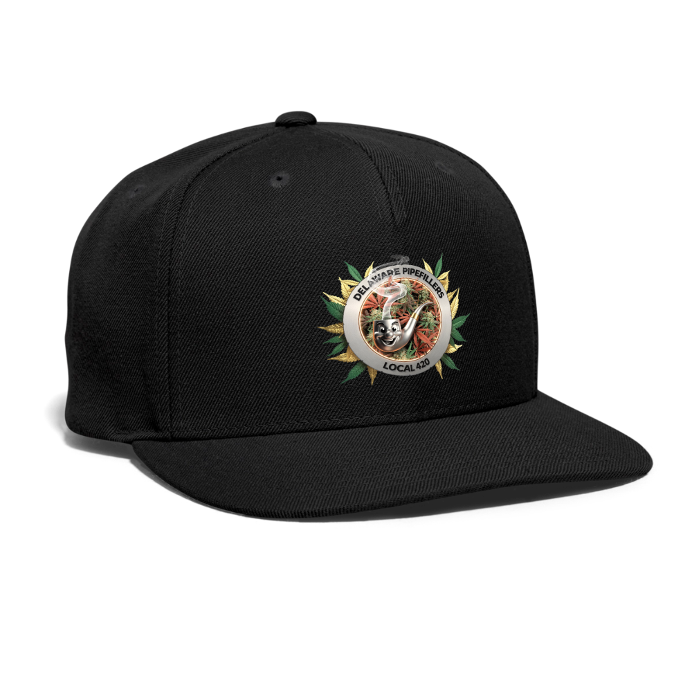 DELAWARE PIPEFILLERS LOCAL 420 Yupong Snapback Baseball Cap - black