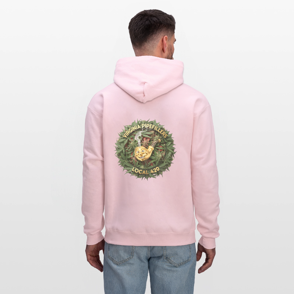VIRGINIA PIPEFILLERS LOCAL 420 F/B DESIGN Men's  Hoodie - pale pink