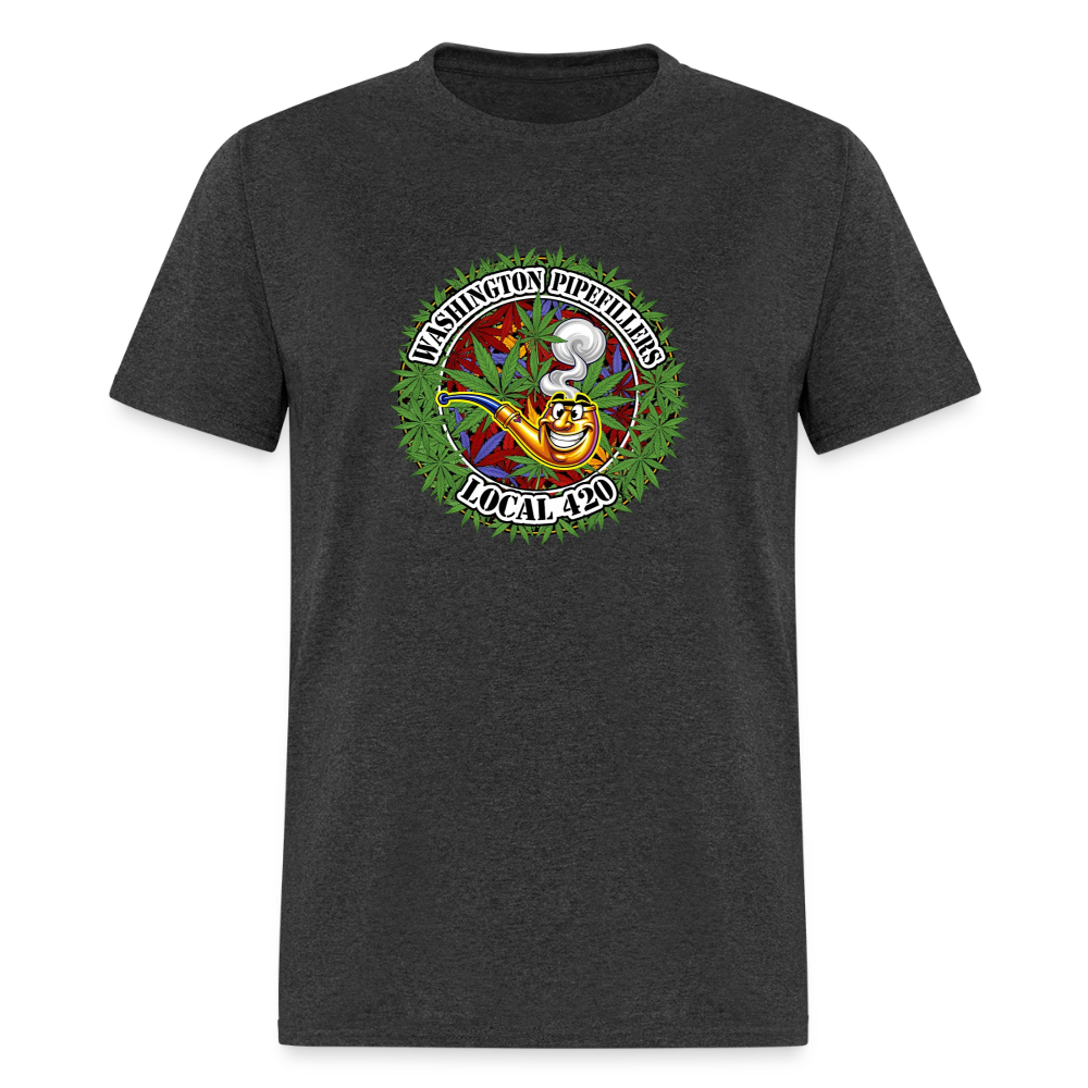 WASHINGTON PIPEFILLERS LOCAL 420 F/B DESIGN Men's T-Shirt - heather black