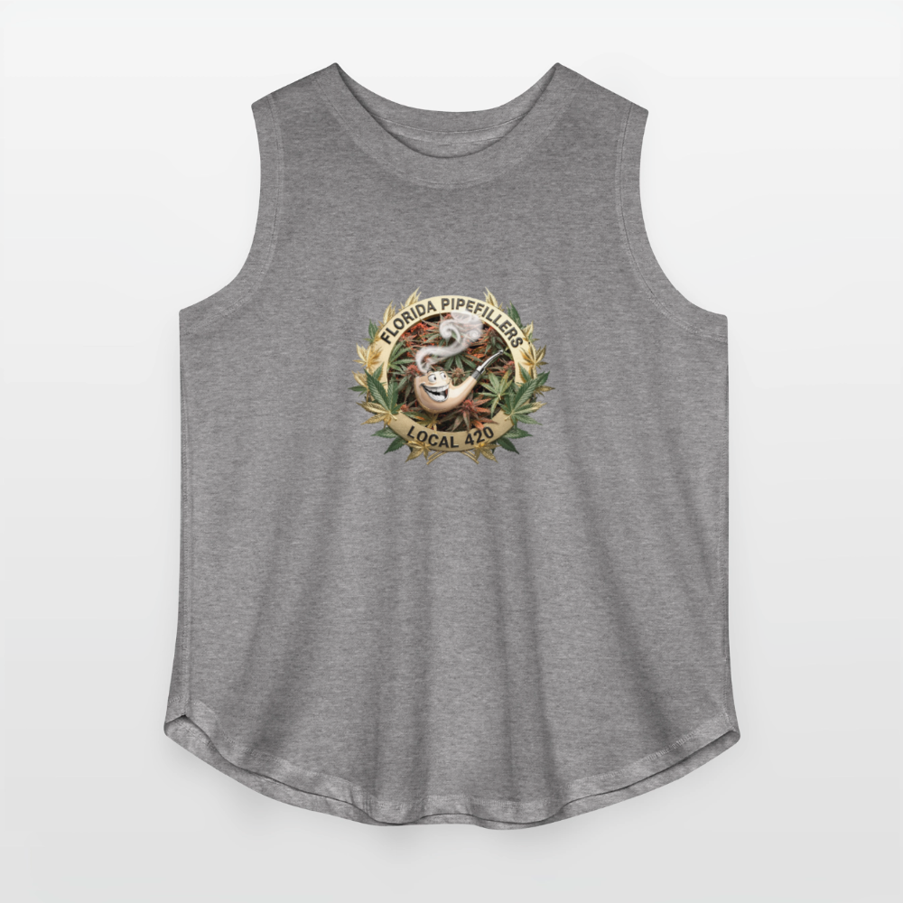 FLORIDA PIPEFILLERS LOCAL 420 Women's Curvy Relaxed Tank Top - granite heather 