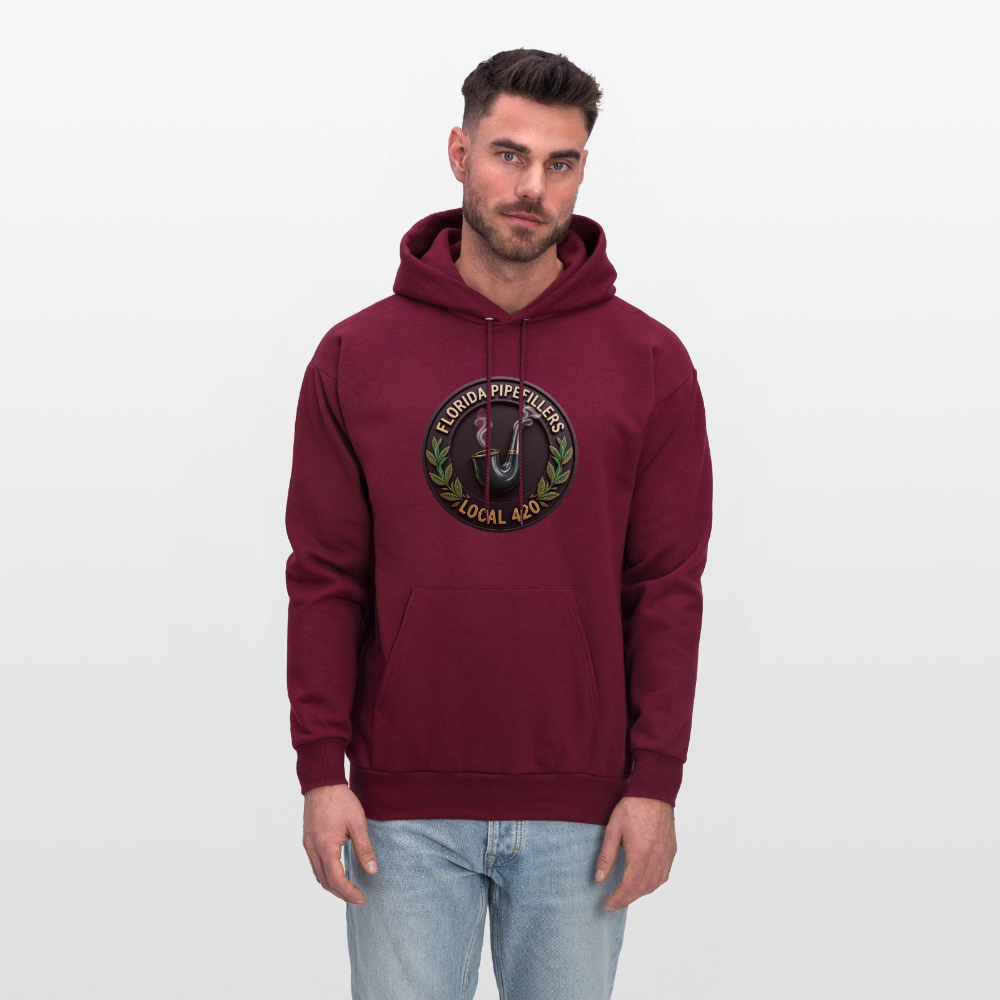 FLORIDA PIPEFILLERS LOCAL 420 F/B DESIGN Men's Hoodie - burgundy