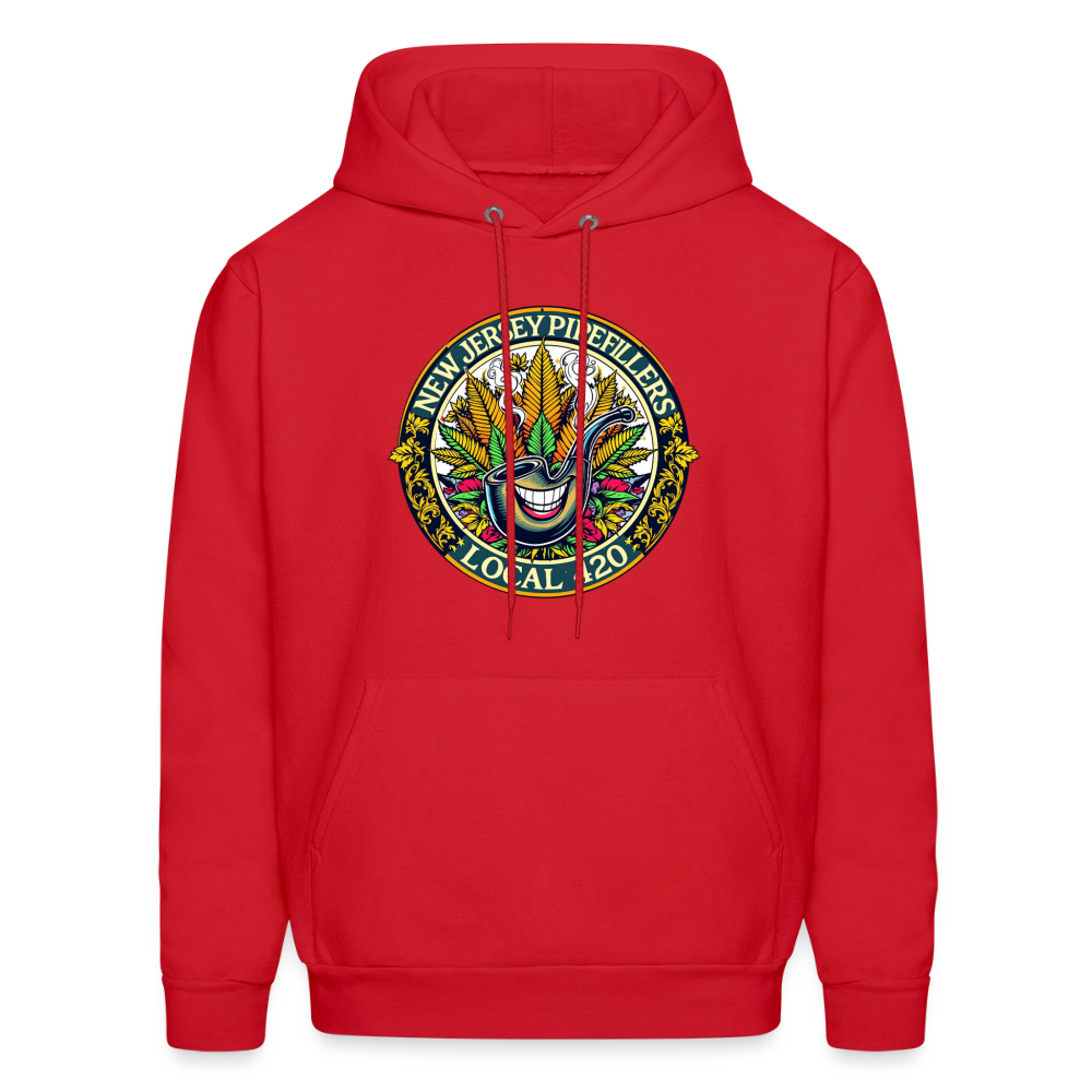 NEW JERSEY PIPEFILLERS LOCAL 420 F/B DESIGN Men's Hoodie - red