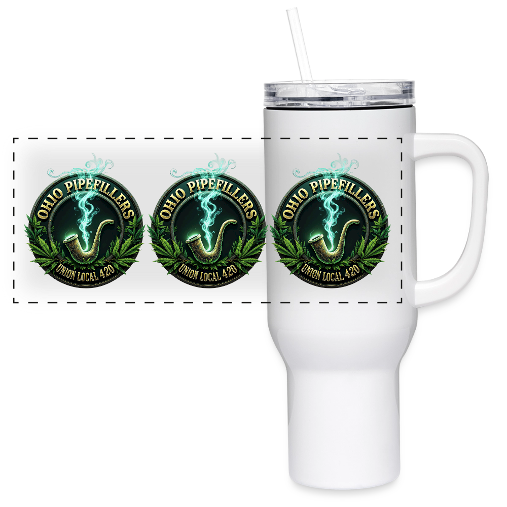 OHIO PIPEFILLERS UNION LOCAL 420 40oz Travel Tumbler - white