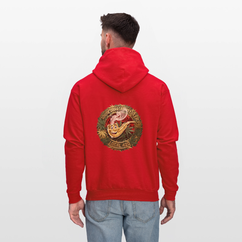 SOUTH DAKOTA PIPEFILLERS LOCAL 420  F/B DESIGN Men's Hoodie - red