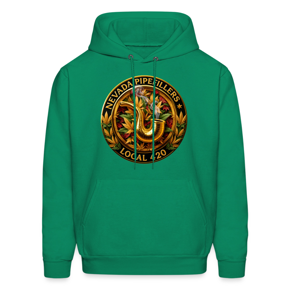 NEVADA PIPEFILLERS LOCAL 420  Men's Hoodie - kelly green