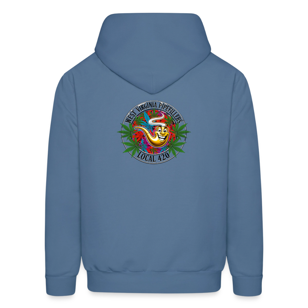 WEST VIRGINIA PIPEFILLERS LOCAL 420 F/B DESIGN  Men's  Hoodie - denim blue