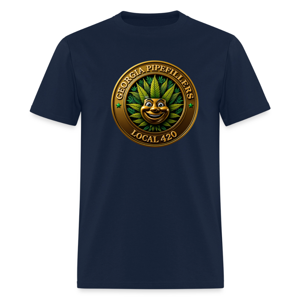 GEORGIA PIPEFILLERS LOCAL 420 F/B DESIGN  Men's T-Shirt - navy