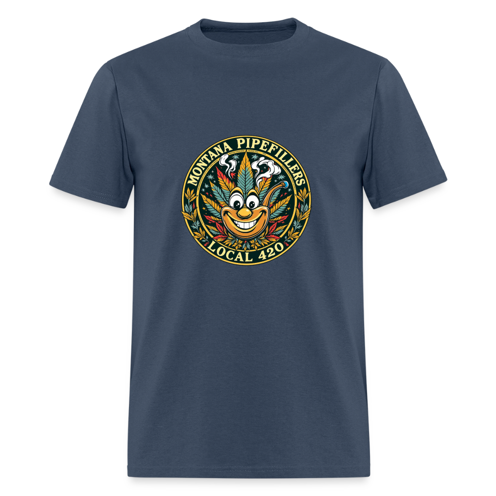 MONTANA PIPEFILLERS LOCAL 420 Men's T-Shirt -  blue dusk