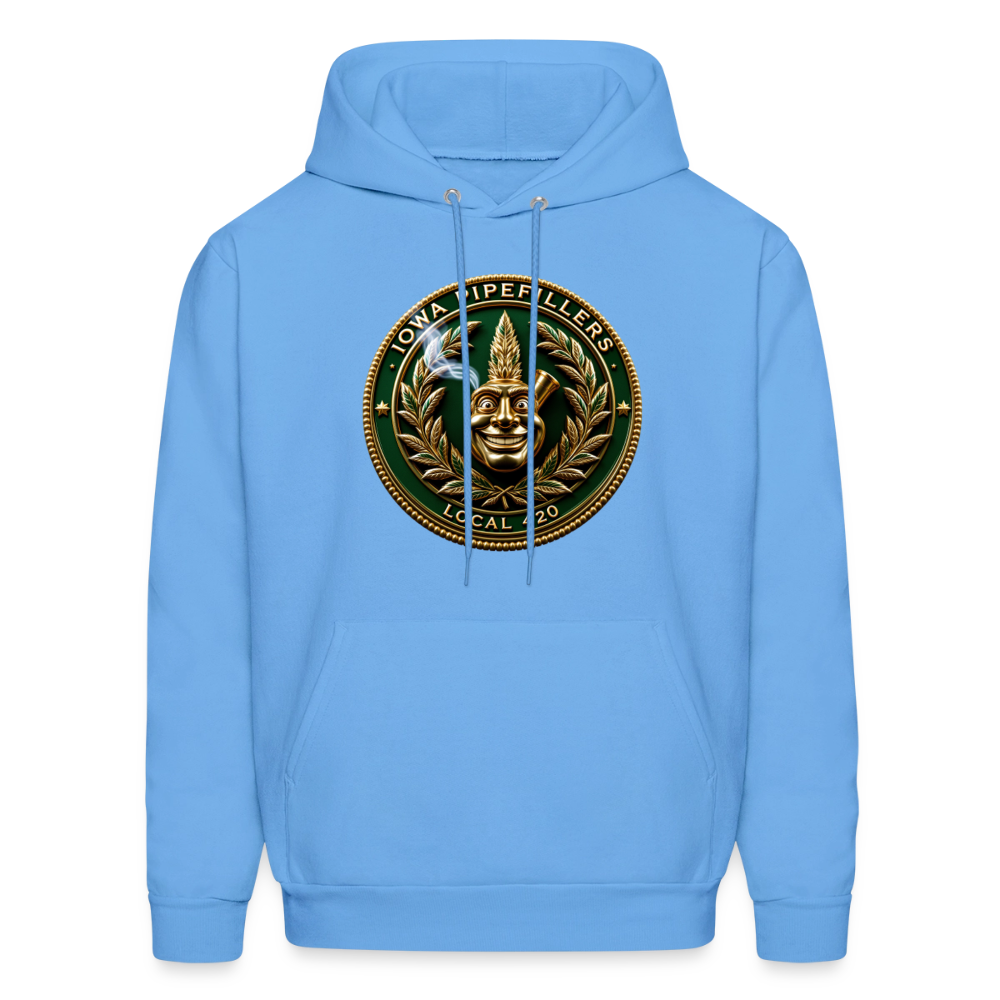 IOWA PIPEFILLERS LOCAL 420 Men's Hoodie - carolina blue