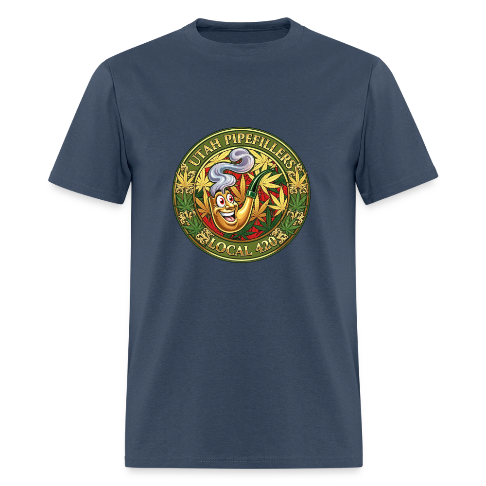 UTAH PIPEFILLERS LOCAL 420 Men's T-Shirt -  blue dusk