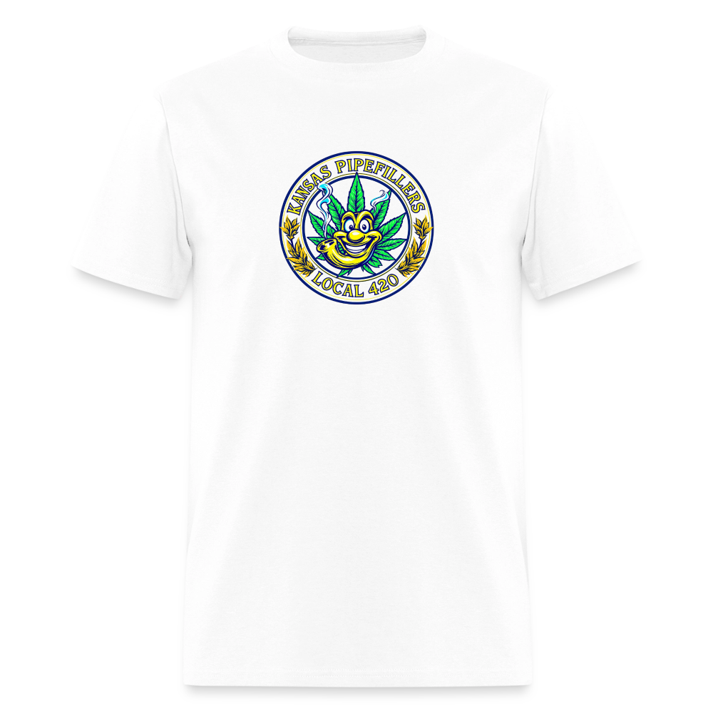 KANSAS PIPEFILLERS LOCAL 420 Men's T-Shirt - white