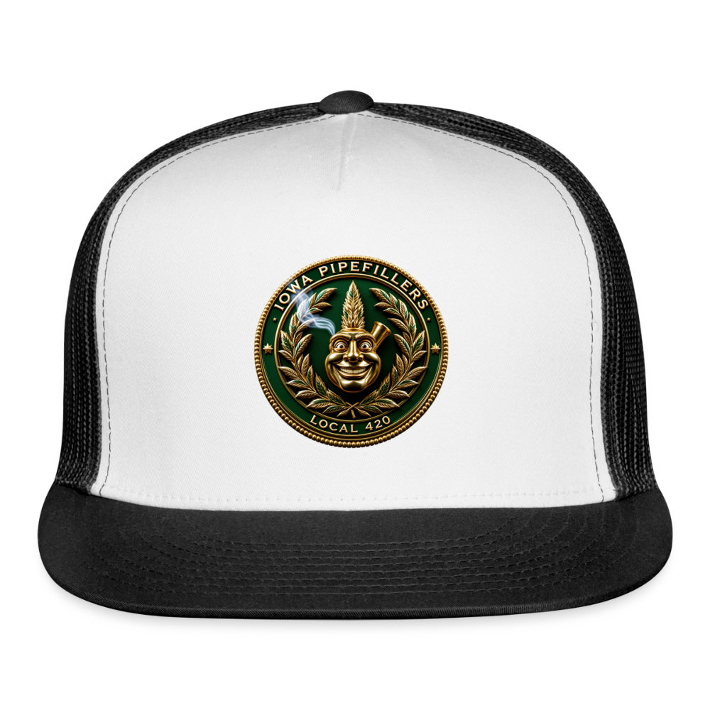 IOWA PIPEFILLERS LOCAL 420 Trucker Hat - white/black