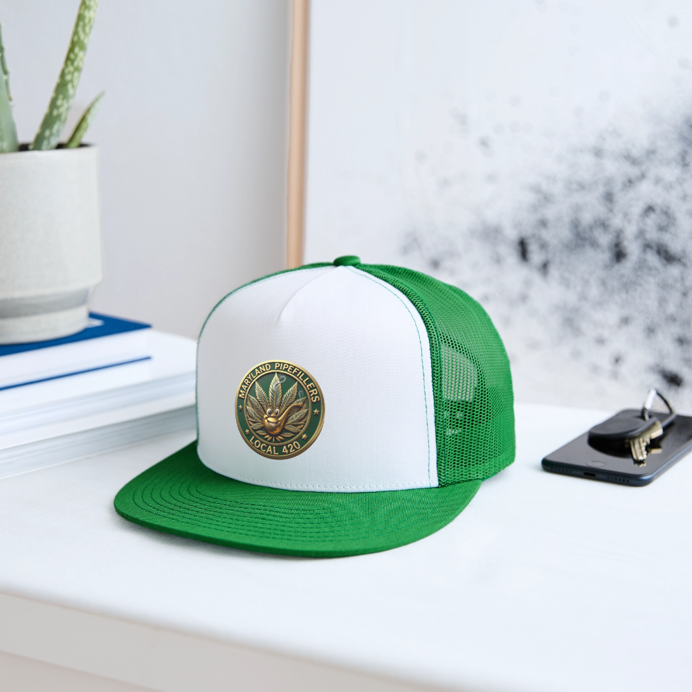 MARYLAND PIPEFILLERS LOCAL 420 Trucker Hat - white/kelly green