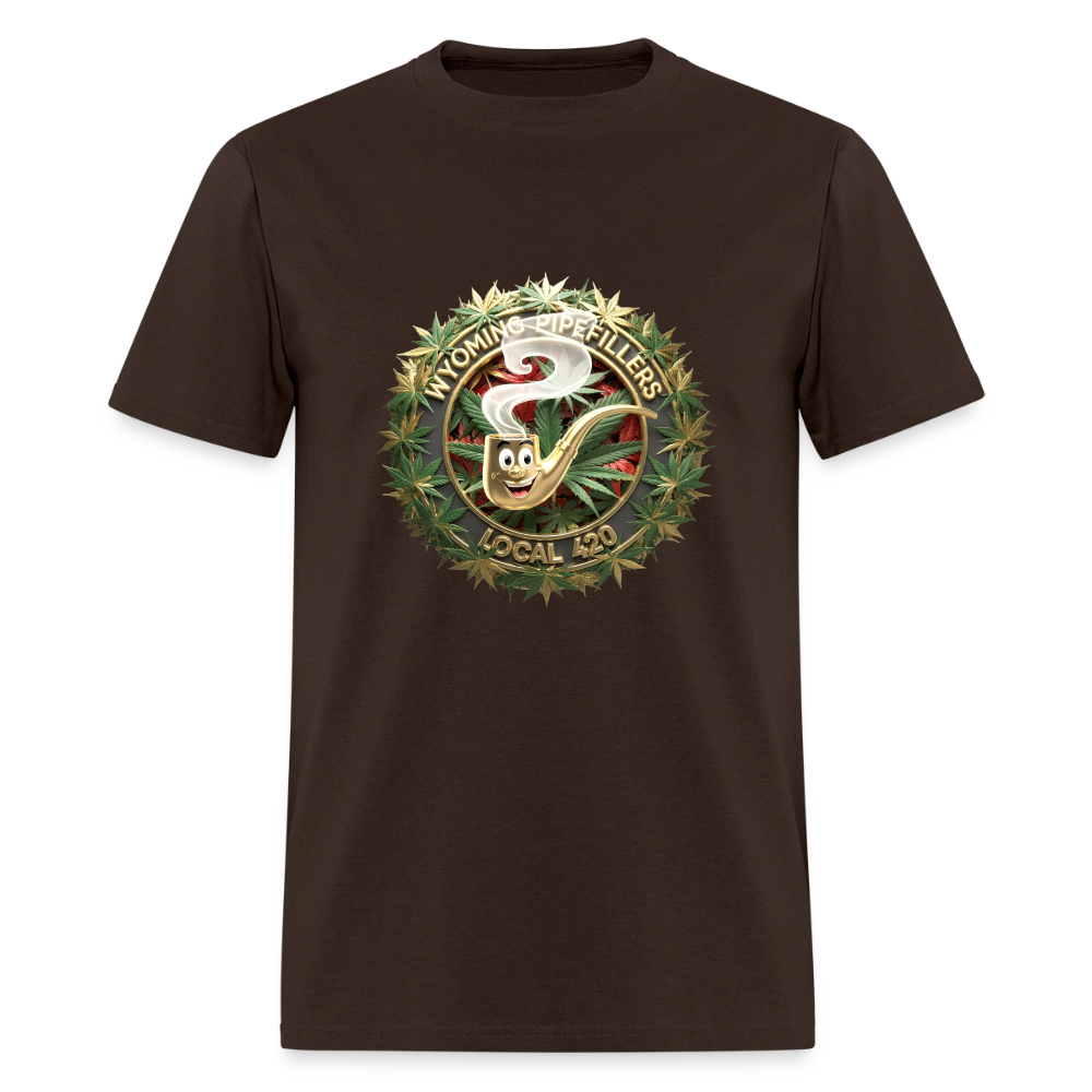 WYOMING PIPEFILLERS LOCAL 420 Men's T-Shirt - brown