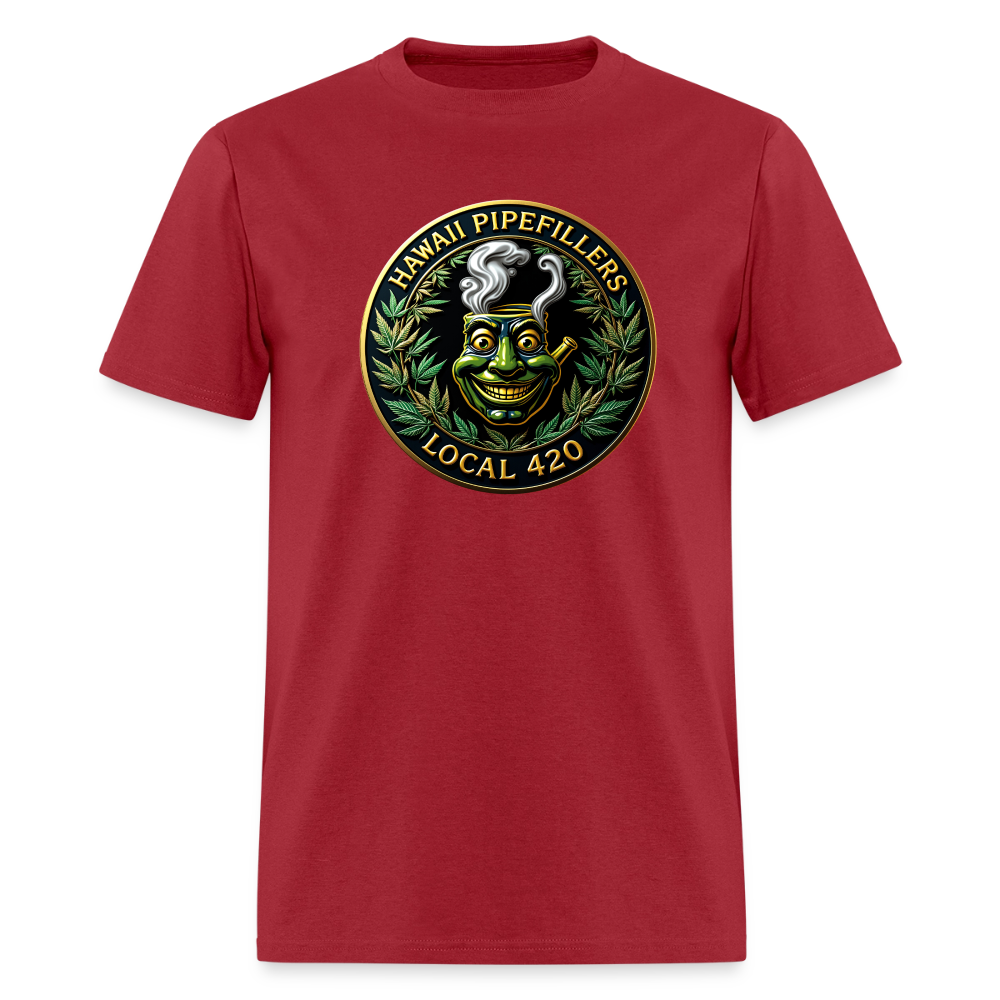 HAWAII PIPEFILLERS LOCAL 420 F/B DESIGN  Men's T-Shirt - true red