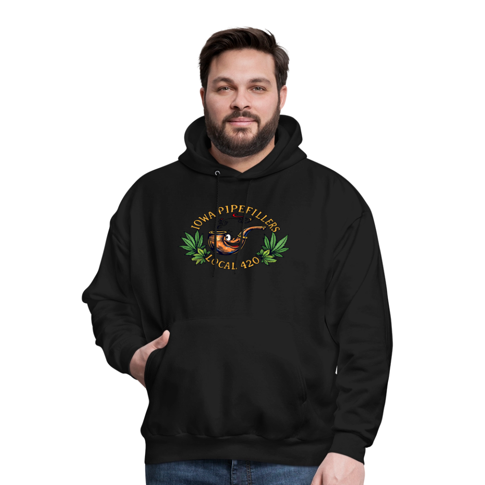 IOWA PIPEFILLERS LOCAL 420 F/B DESIGN Men's Hoodie - black