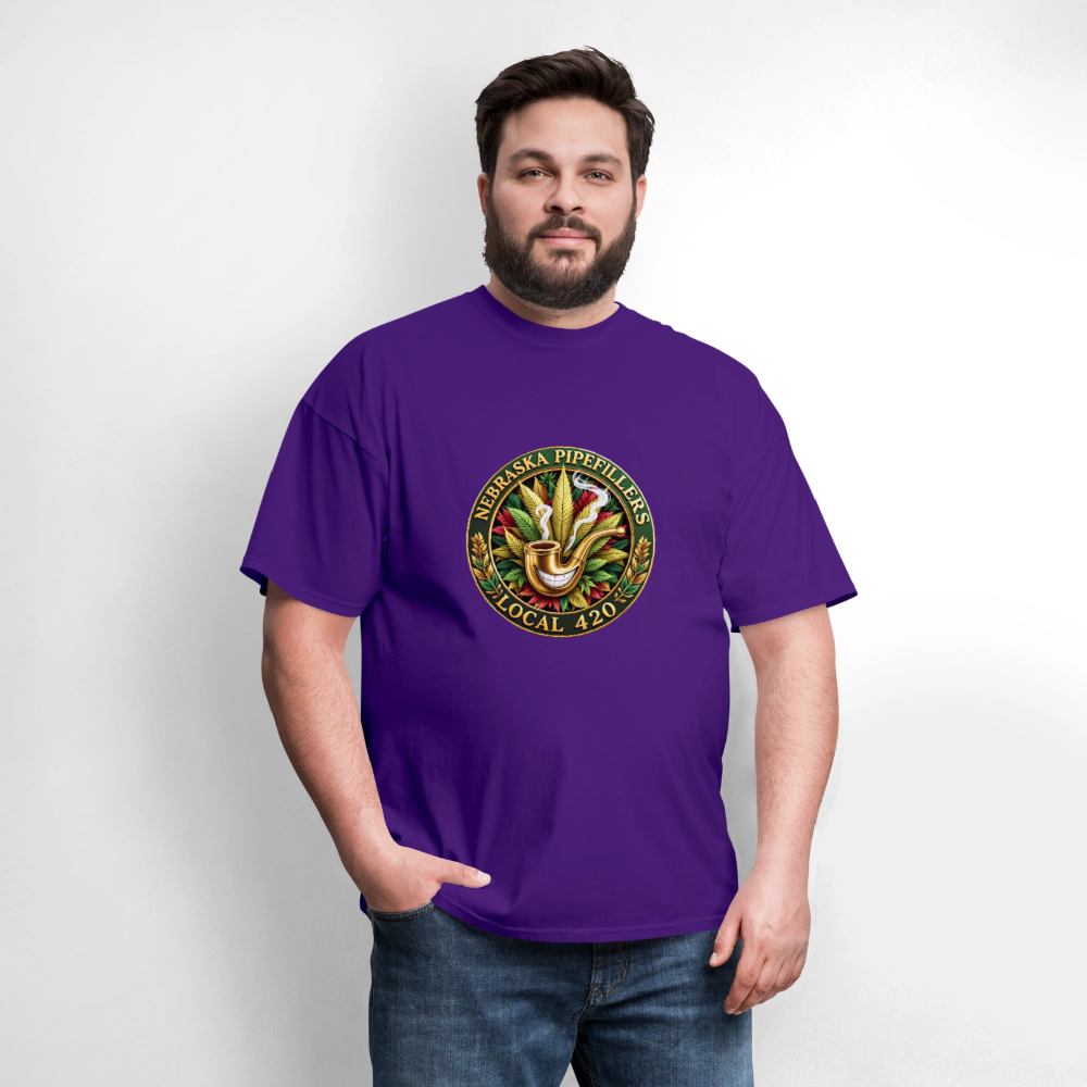 NEBRASKA PIPEFILLERS LOCAL 420 Men's T-Shirt - purple