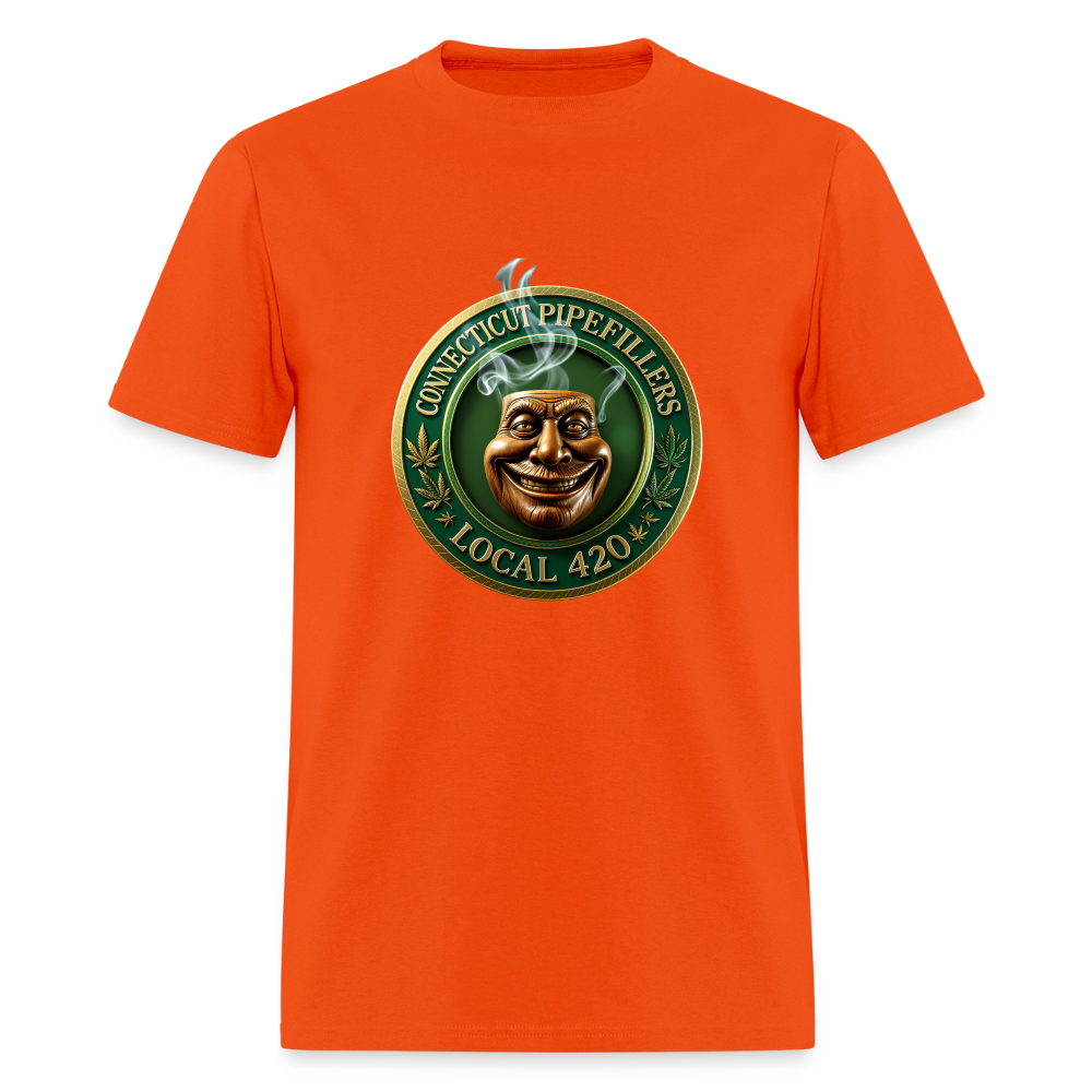 CONNECTICUT PIPEFILLERS LOCAL 420 DESIGN Men's T-Shirt - orange