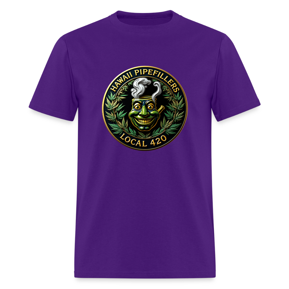 HAWAII PIPEFILLERS LOCAL 420 Men's T-Shirt - purple