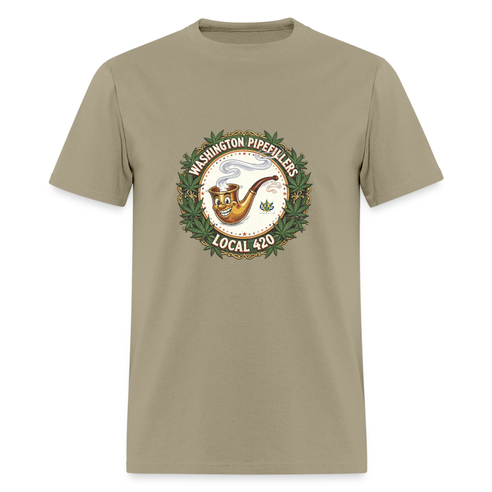 WASHINGTON PIPEFILLERS LOCAL 420 Men's T-Shirt - khaki