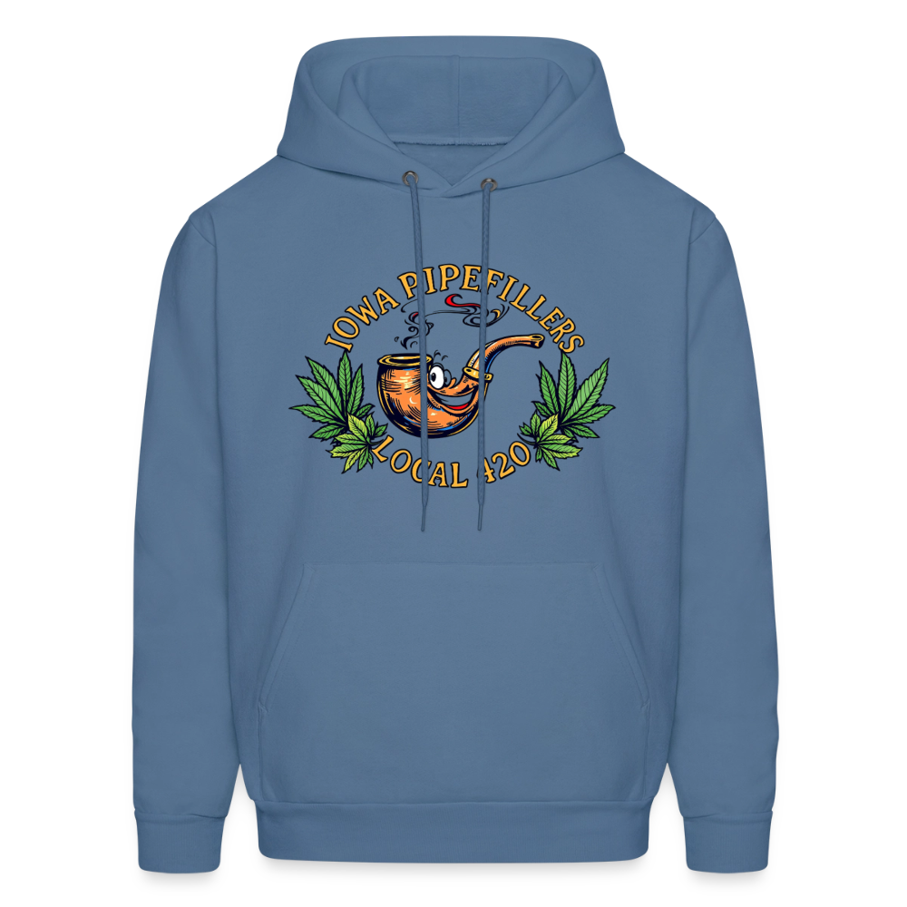 IOWA PIPEFILLERS LOCAL 420 Men's Hoodie - denim blue