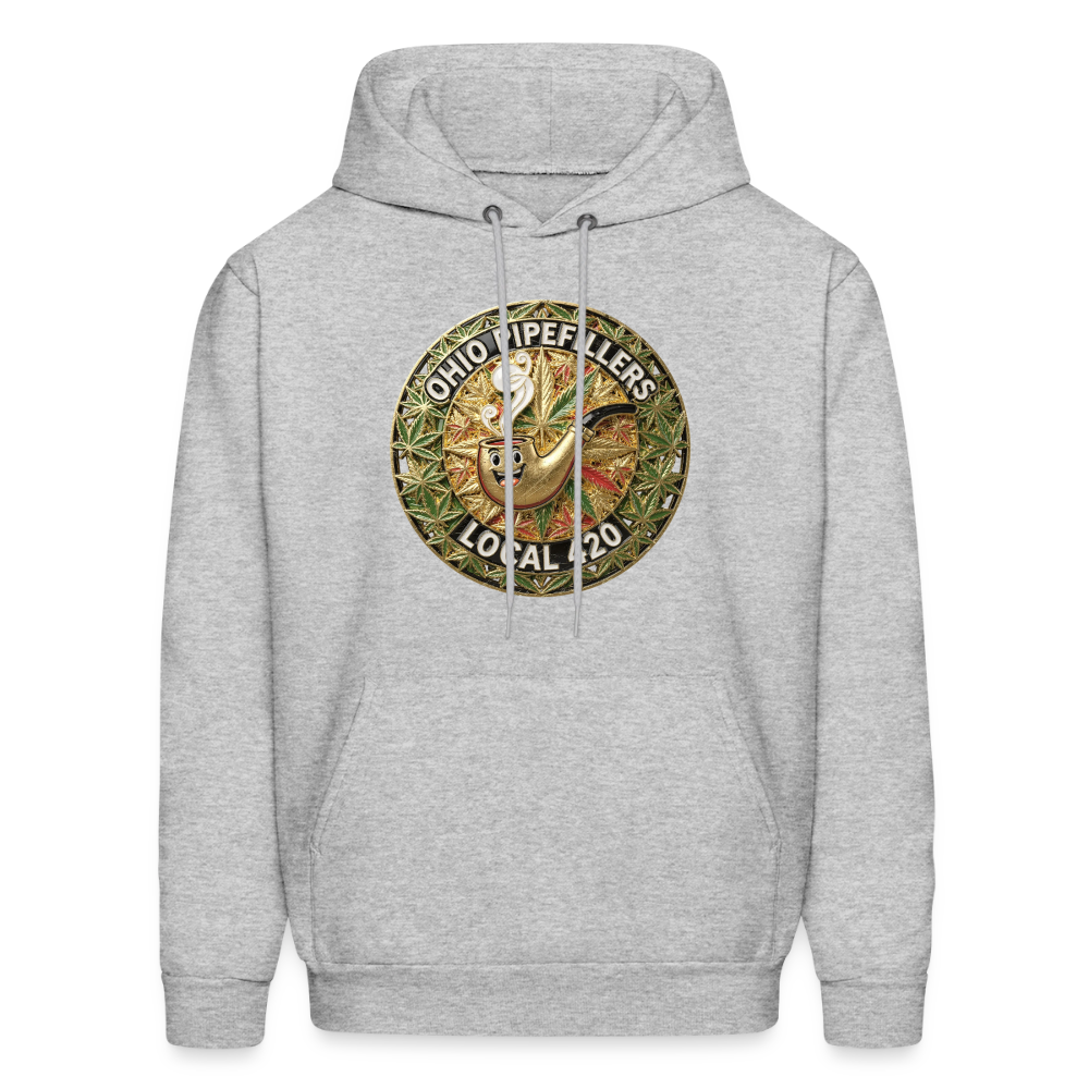 OHIO PIPEFILLERS LOCAL 420  Men's Hoodie - heather gray