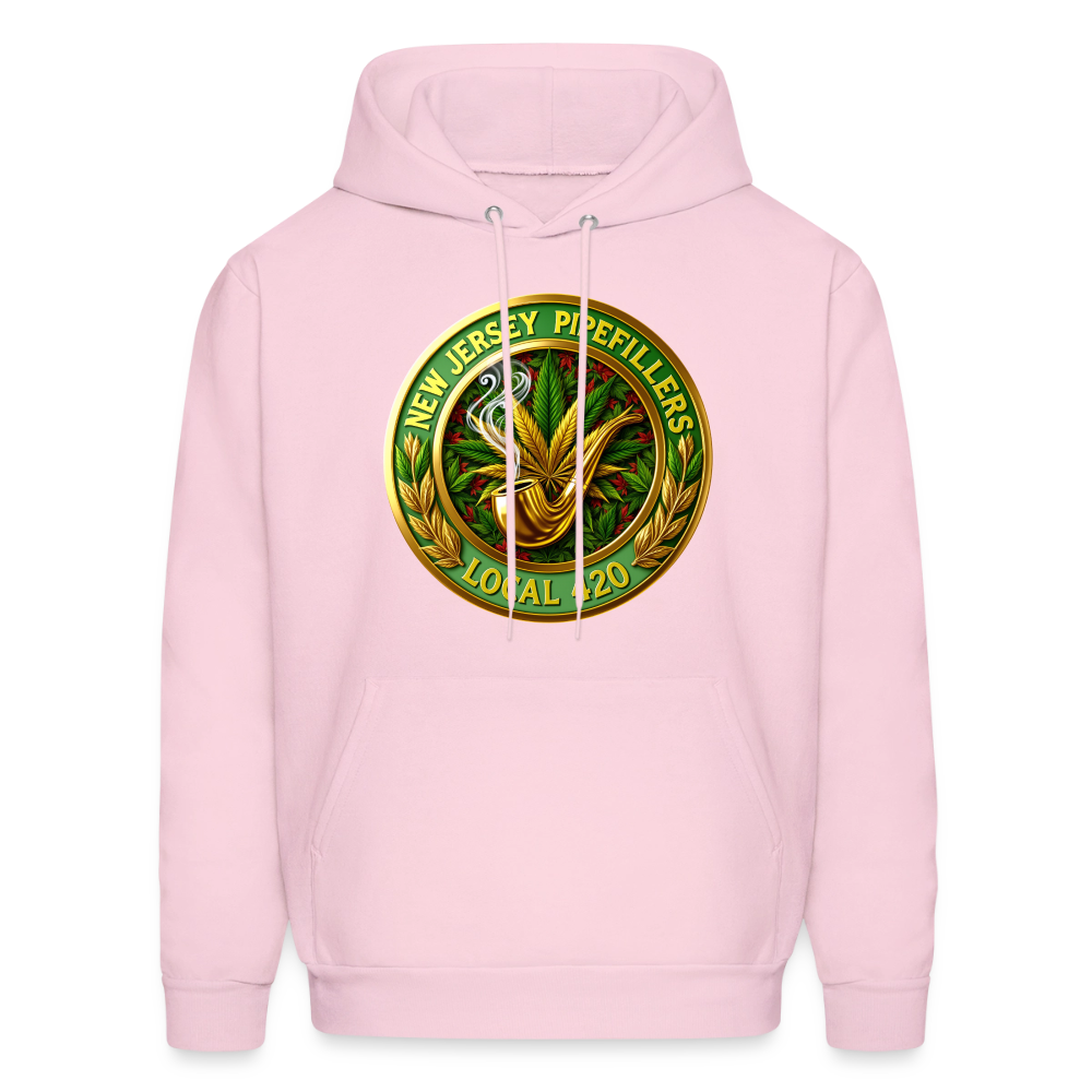 NEW JERSEY PIPEFILLERS LOCAL 420 Men's Hoodie - pale pink