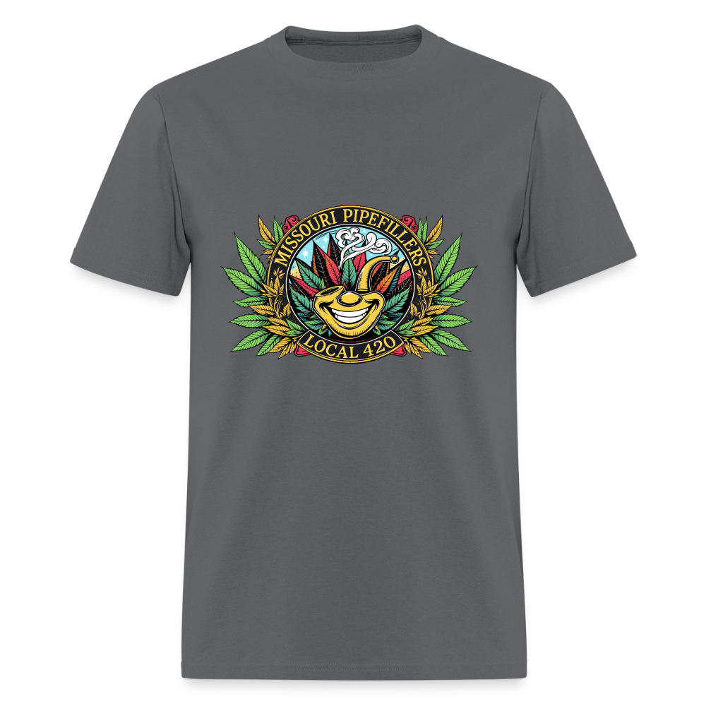 MISSOURI PIPEFILLERS LOCAL 420 Dog Bandana Men's T-Shirt - charcoal