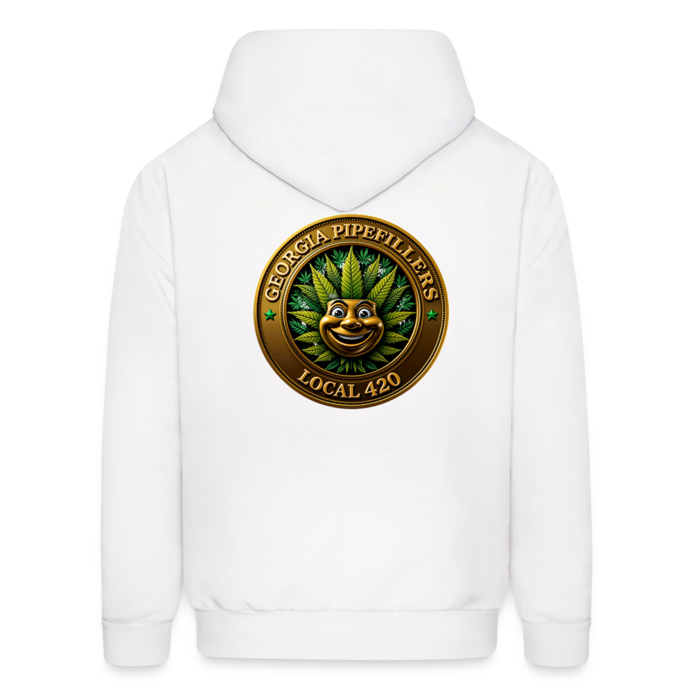 GEORGIA PIPEFILLERS LOCAL 420 F/B DESIGN Men's Hoodie - white