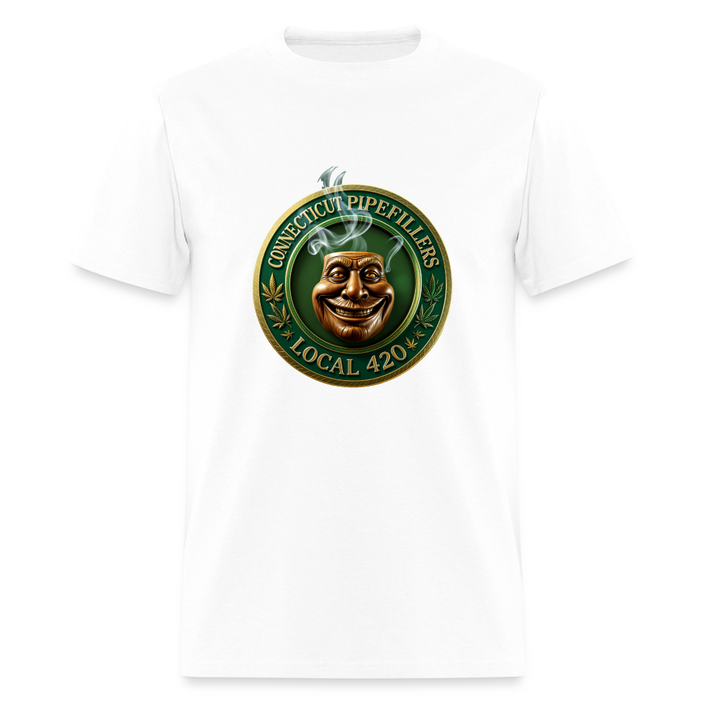 CONNECTICUT PIPEFILLERS LOCAL 420 F/B DESIGN Men's T-Shirt - white