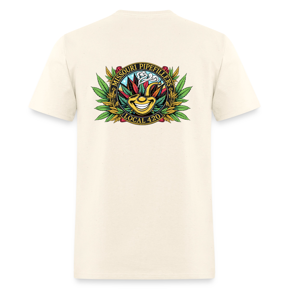MISSOURI PIPEFILLERS LOCAL 420  F/B DESIGNS  Men's T-Shirt - sweet cream heather