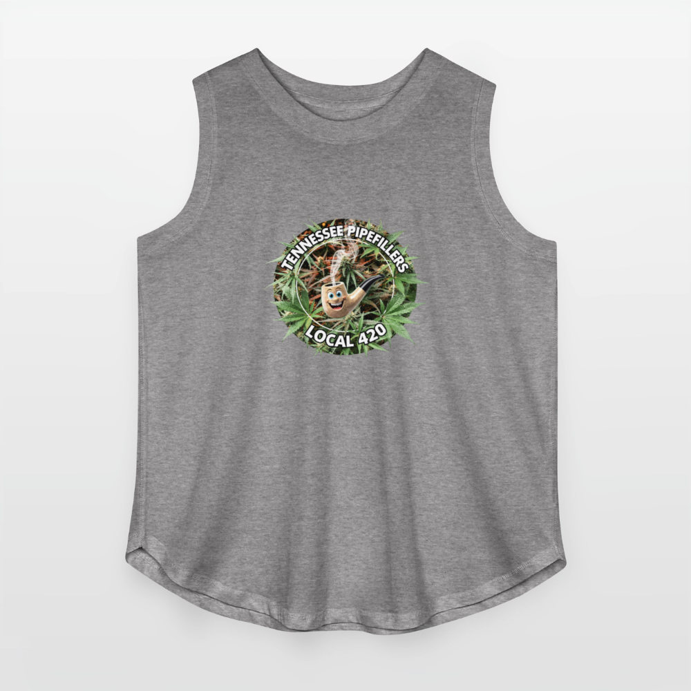 TENNESSEE PIPEFILLERS LOCAL 420 F/B DESIGN Women's Curvy Relaxed Tank Top - granite heather 