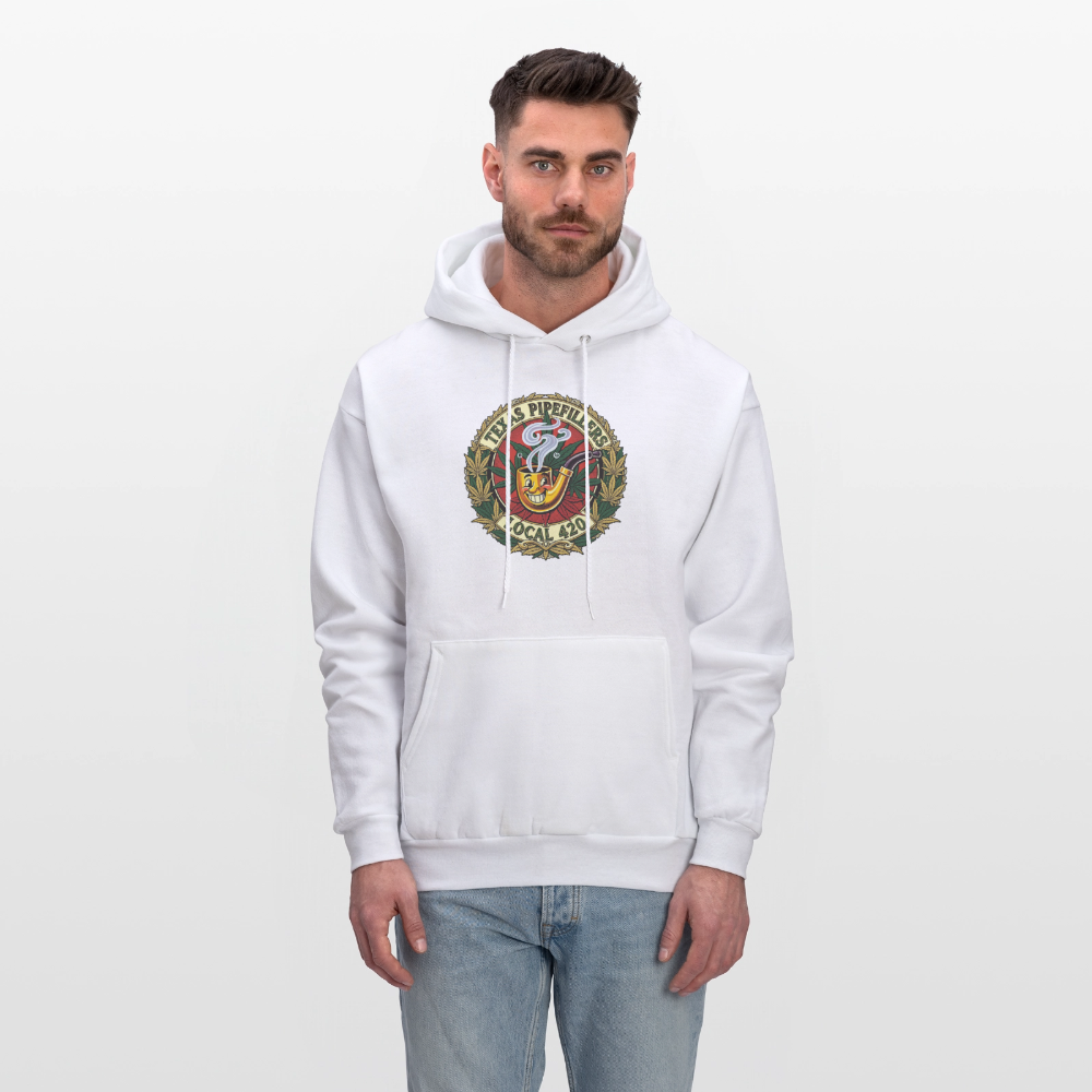 TEXAS PIPEFILLERS LOCAL 420 F.B DESIGN Men's Hoodie - white
